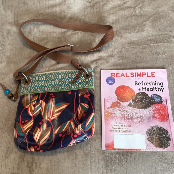 Very good used Fossil Key-per Coated canvas crossbody purse - Picture 8 of 8